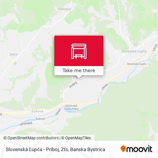 Slovenská Ľupča - Príboj, Zťs map