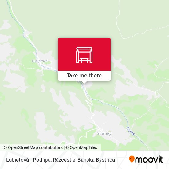 Ľubietová - Podlipa, Rázcestie map