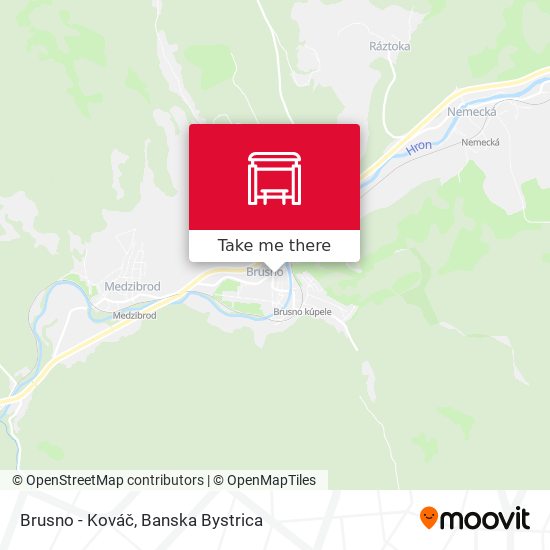 Brusno - Kováč map