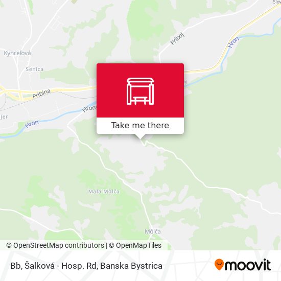 Bb, Šalková - Hosp. Rd map