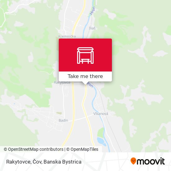 Rakytovce, Čov map