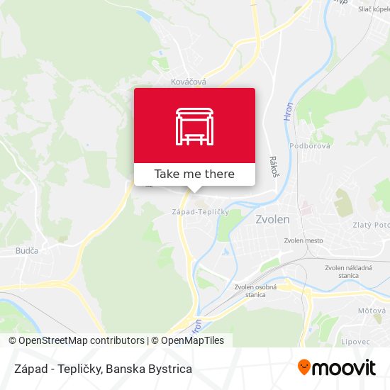 Západ - Tepličky map