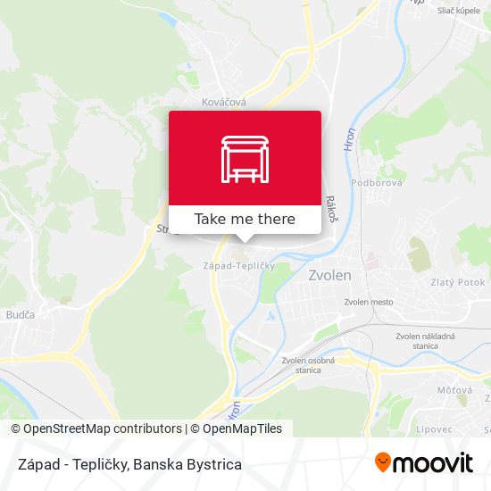 Západ - Tepličky map