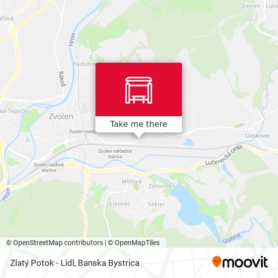 Zlatý Potok - Lidl map