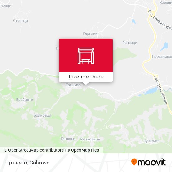 Трънето map