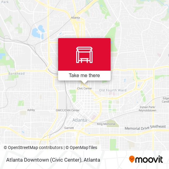 Mapa de Atlanta Downtown (Civic Center)