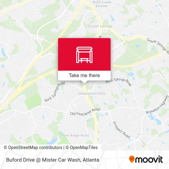 Buford Drive @ Mister Car Wash map
