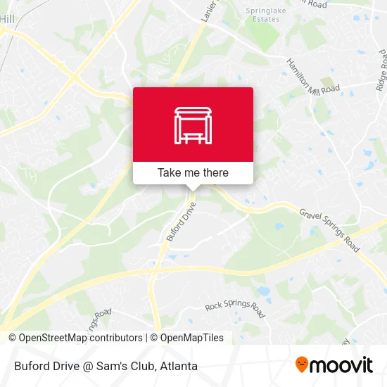 Buford Drive @ Sam's Club map