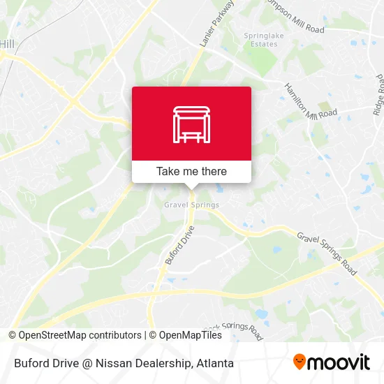 Buford Drive @ Nissan Dealership map