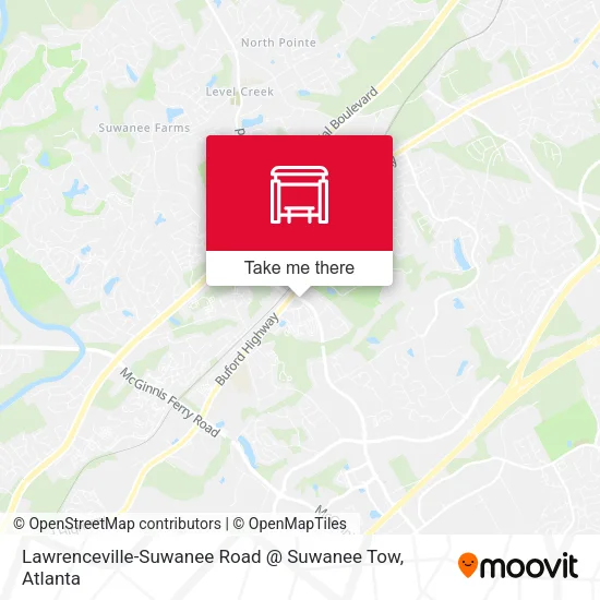 Lawrenceville-Suwanee Road @ Suwanee Tow map