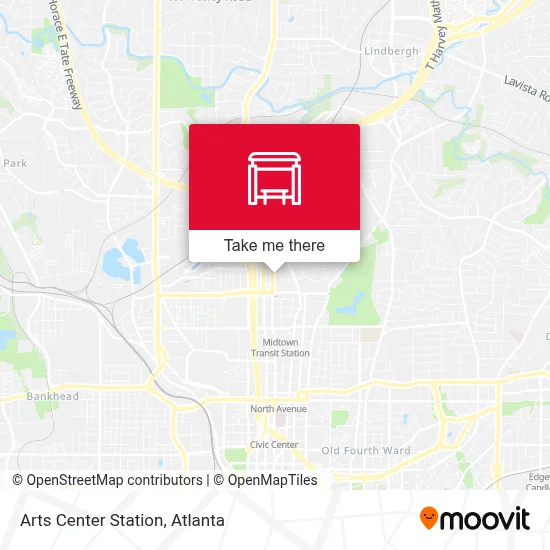 Arts Center Station map