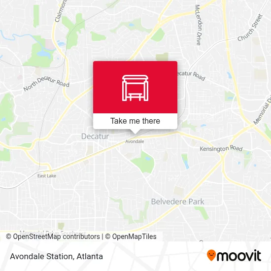 Avondale Station map