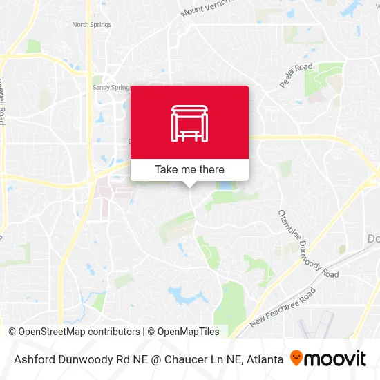 Ashford Dunwoody Rd NE @ Chaucer Ln NE map