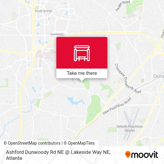 Ashford Dunwoody Rd NE @ Lakeside Way NE map