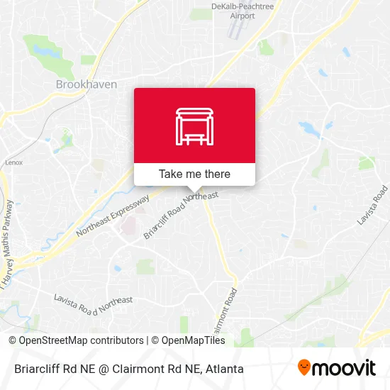 Briarcliff Rd NE @ Clairmont Rd NE map