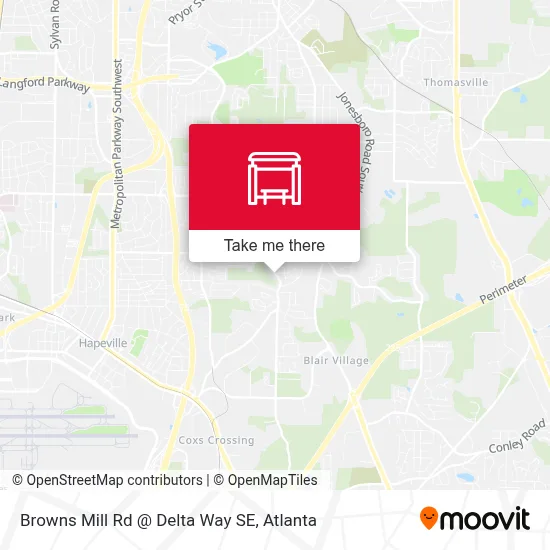 Browns Mill Rd @ Delta Way SE map