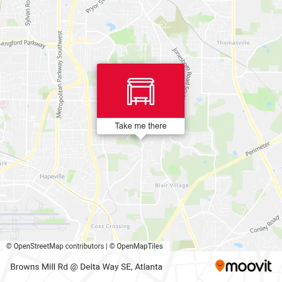 Browns Mill Rd @ Delta Way SE map