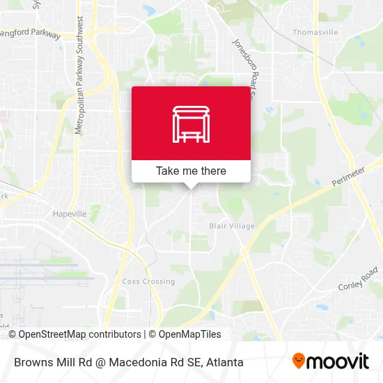 Browns Mill Rd @ Macedonia Rd SE map