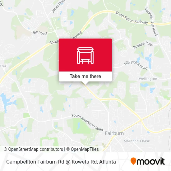Campbellton Fairburn Rd @ Koweta Rd map