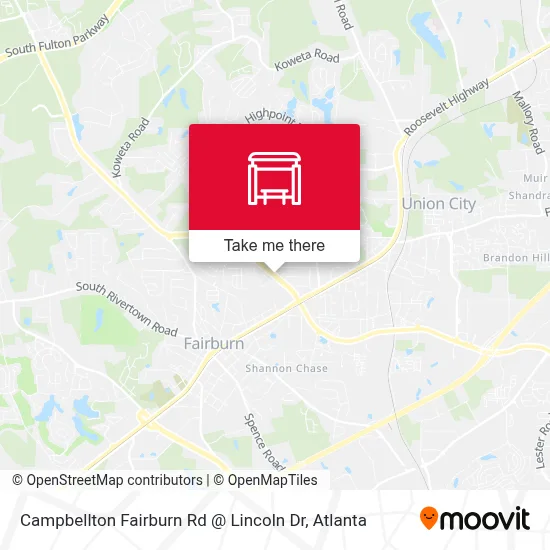 Campbellton Fairburn Rd @ Lincoln Dr map