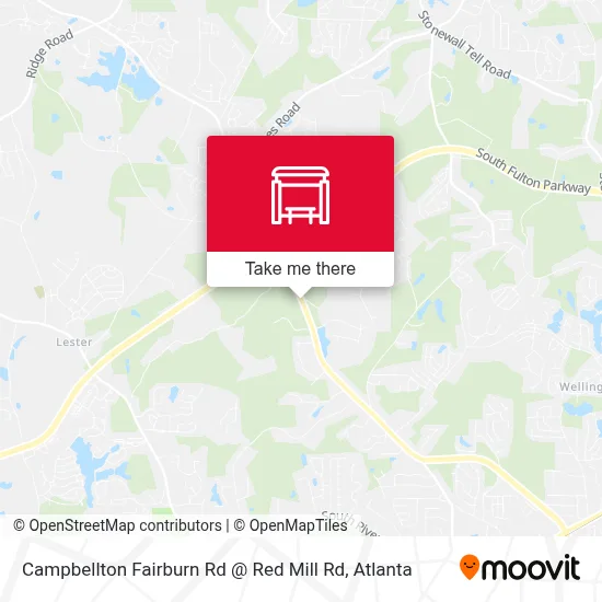 Campbellton Fairburn Rd @ Red Mill Rd map