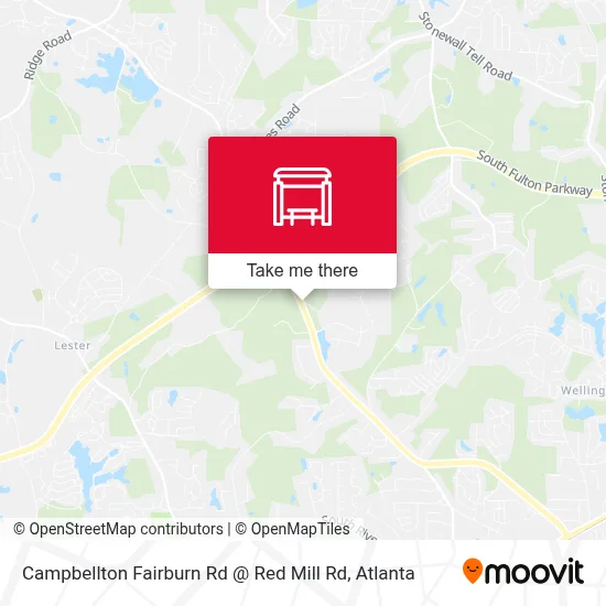 Campbellton Fairburn Rd @ Red Mill Rd map