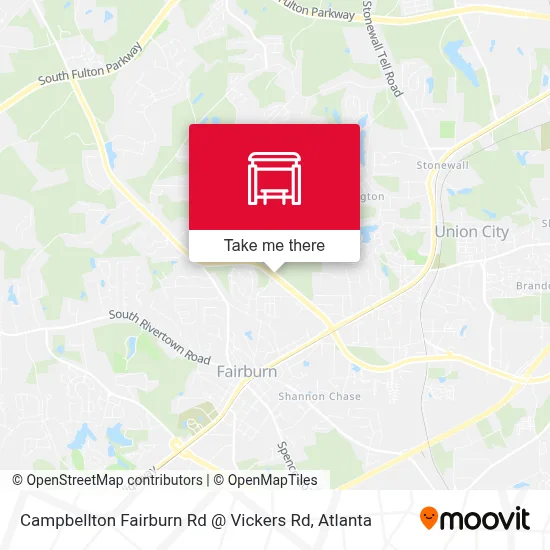 Campbellton Fairburn Rd @ Vickers Rd map
