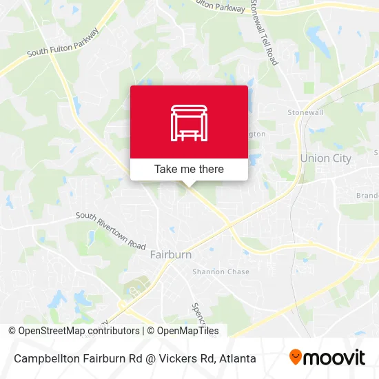 Campbellton Fairburn Rd @ Vickers Rd map