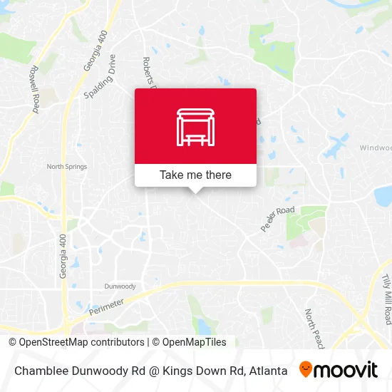 Chamblee Dunwoody Rd @ Kings Down Rd map