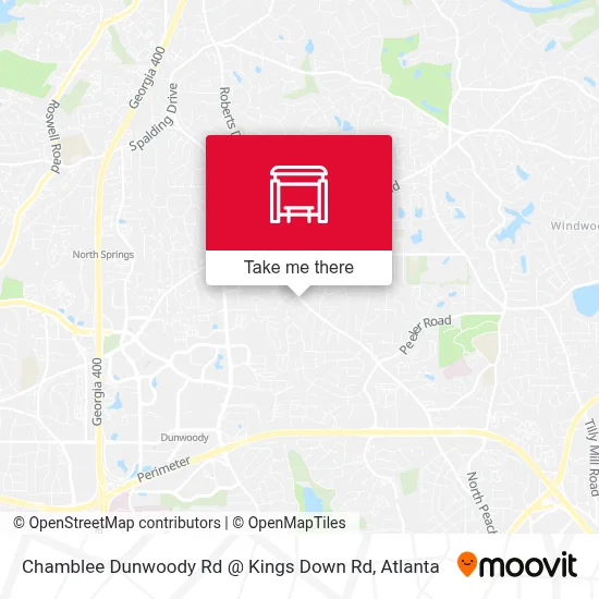 Chamblee Dunwoody Rd @ Kings Down Rd map