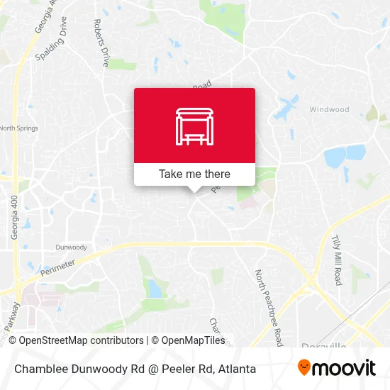 Chamblee Dunwoody Rd @ Peeler Rd map