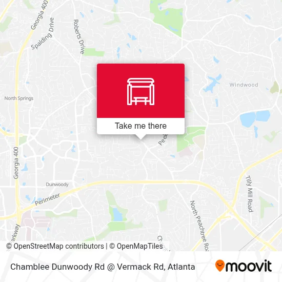 Chamblee Dunwoody Rd @ Vermack Rd map