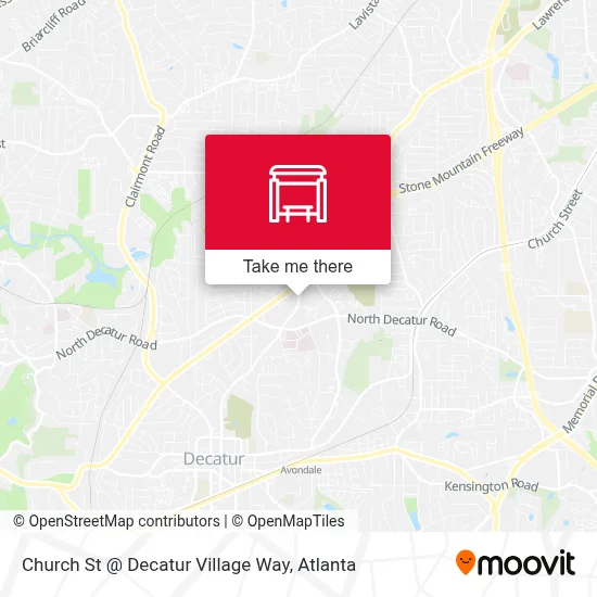 Church St @ Decatur Village Way map