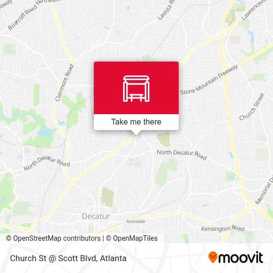 Church St @ Scott Blvd map