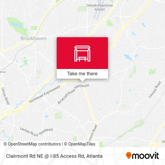 Clairmont Rd NE @ I-85 Access Rd map
