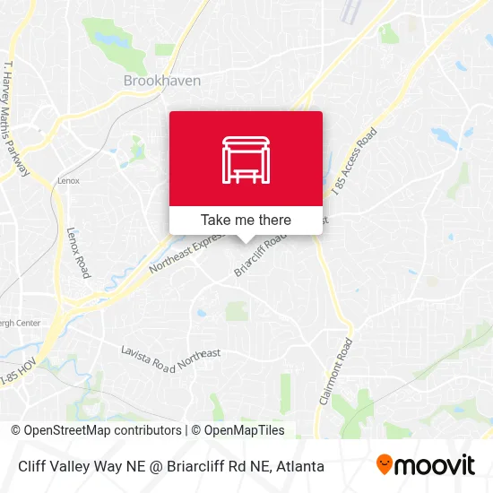 Cliff Valley Way NE @ Briarcliff Rd NE map