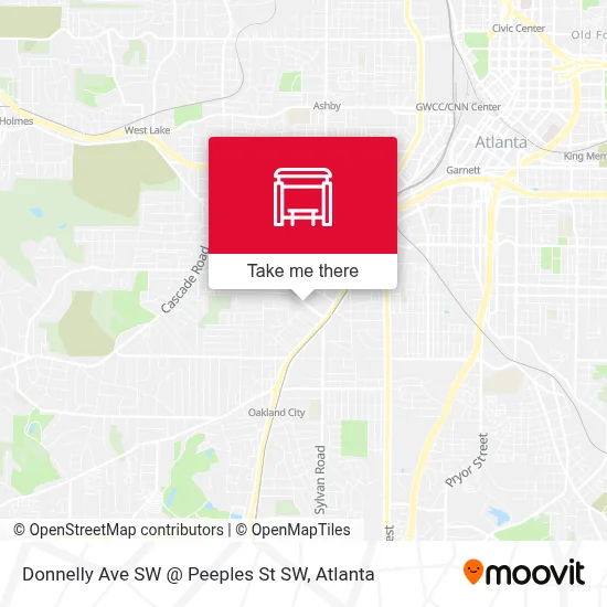 Donnelly Ave SW @ Peeples St SW map
