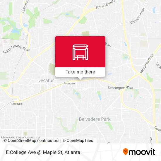 E College Ave @ Maple St map
