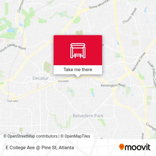 E College Ave @ Pine St map