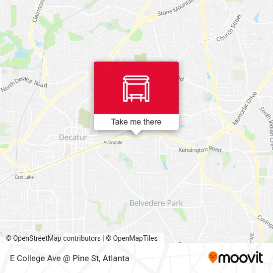 E College Ave @ Pine St map