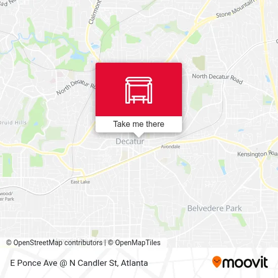 E Ponce Ave @ N Candler St map