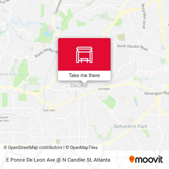 E Ponce De Leon Ave @ N Candler St map
