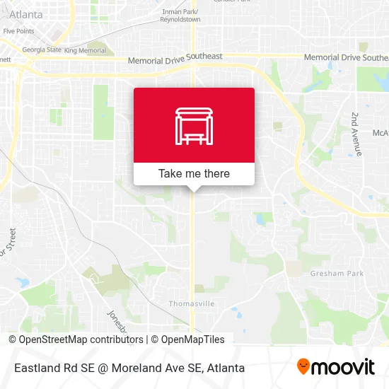 Eastland Rd SE @ Moreland Ave SE map