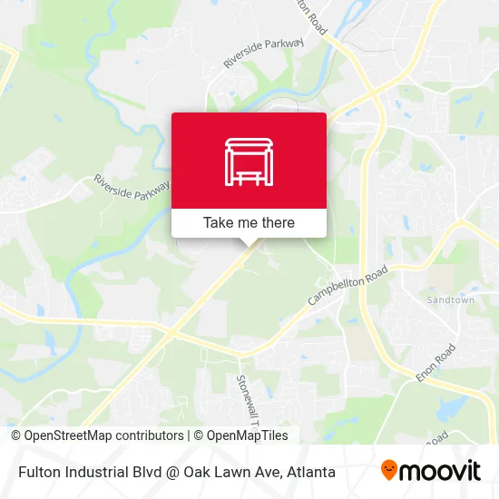 Fulton Industrial Blvd @ Oak Lawn Ave map