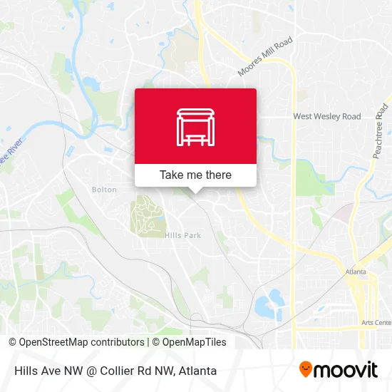 Hills Ave NW @ Collier Rd NW map