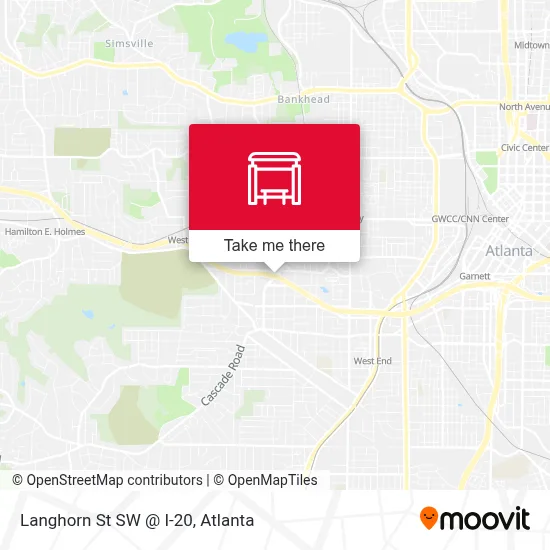 Langhorn St SW @ I-20 map