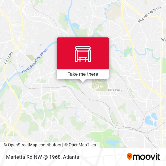 Marietta Rd NW @ 1968 map
