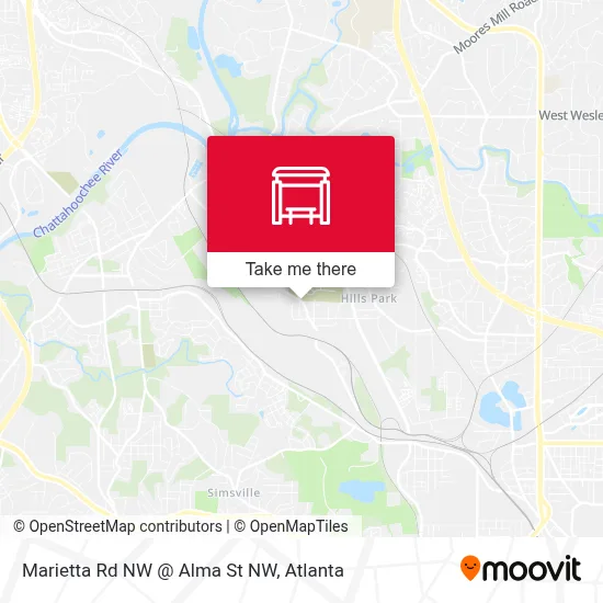 Marietta Rd NW @ Alma St NW map