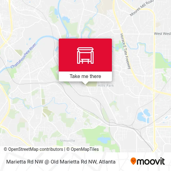 Marietta Rd NW @ Old Marietta Rd NW map