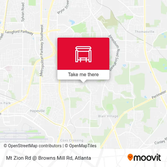 Mt Zion Rd @ Browns Mill Rd map